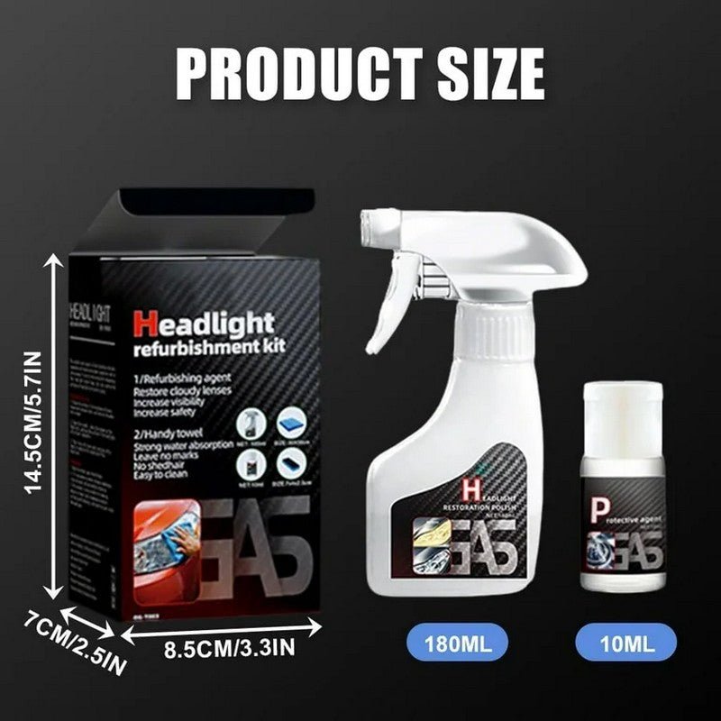 Headlight Restoration  — One Spray Renewal, Instantly Restoring Driving Confidence and Safety Shield 