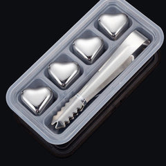 HeartSip Stainless Steel Drink Chillers | Reusable Heart Cubes for Whiskey & Cocktails 