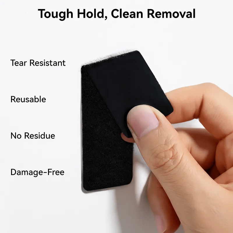 HoldEase Hook And Loop Tape | 1-Inch Reusable Adhesive Mounting Strips 