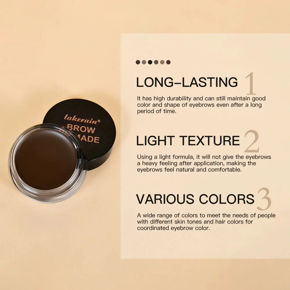 ibcccndc Waterproof Eyebrow Pomade Gel with Brush, 6 Shades dylinoshop
