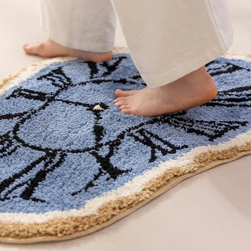 Infinity Clock Bath Mat – Soft Acrylic Mat with Hypnotic Design for Stylish Comfort 
