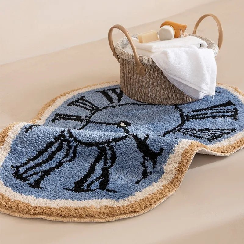 Infinity Clock Bath Mat – Soft Acrylic Mat with Hypnotic Design for Stylish Comfort 
