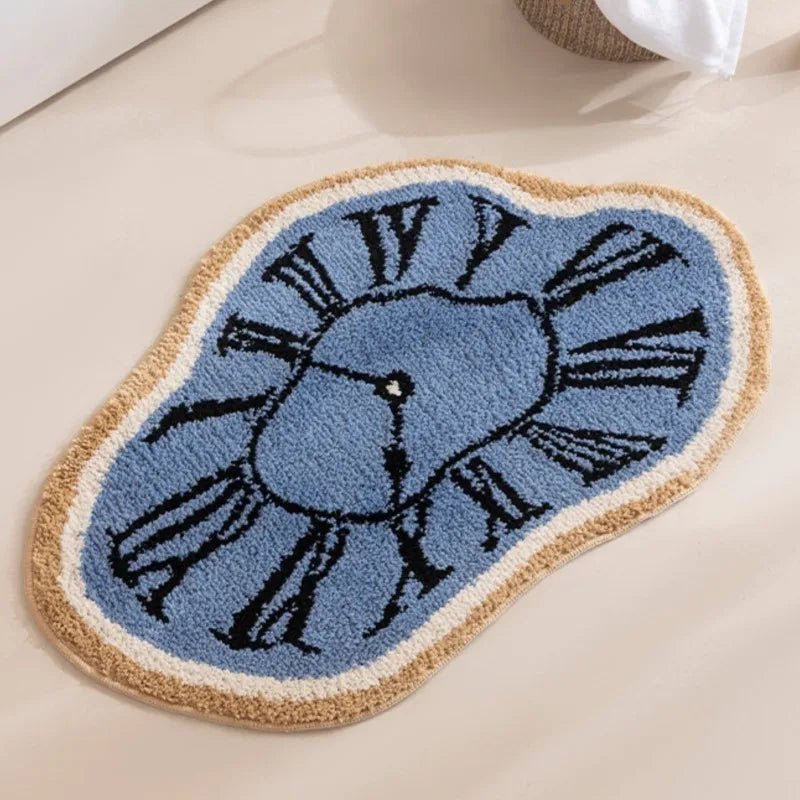 Infinity Clock Bath Mat – Soft Acrylic Mat with Hypnotic Design for Stylish Comfort 
