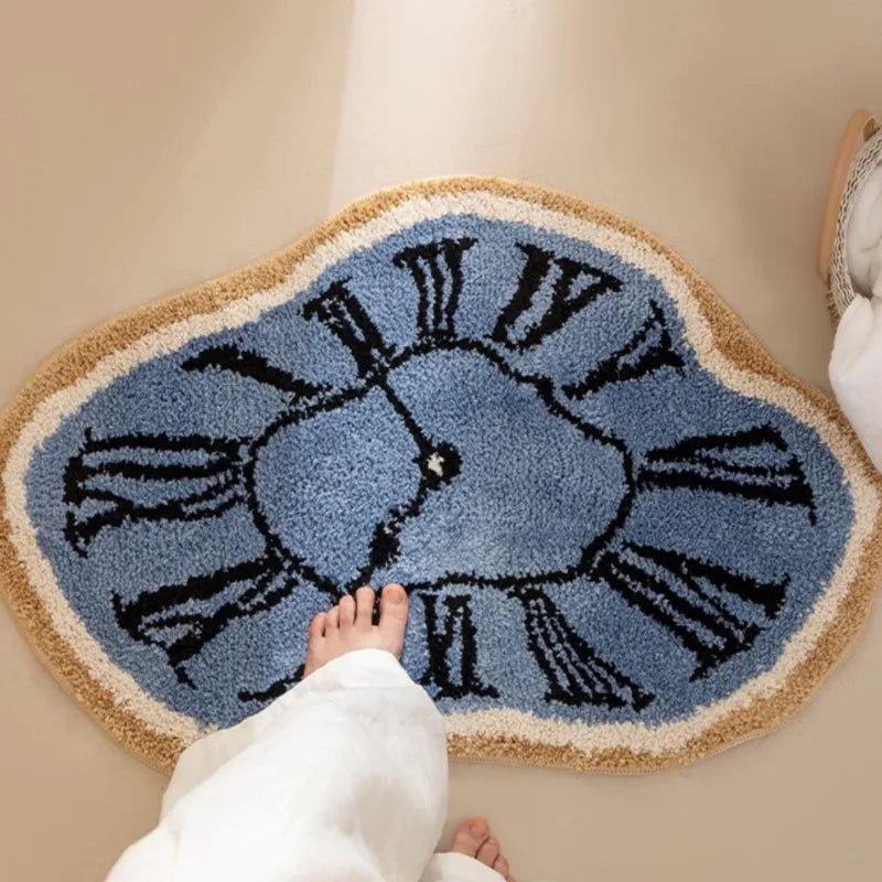 Infinity Clock Bath Mat – Soft Acrylic Mat with Hypnotic Design for Stylish Comfort 