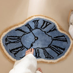 Infinity Clock Bath Mat – Soft Acrylic Mat with Hypnotic Design for Stylish Comfort 