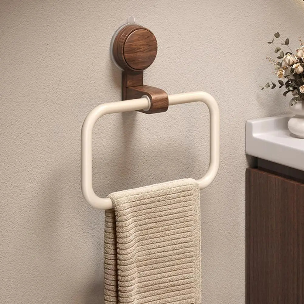 IonGrip Towel Holder with 180° Pivot – Durable Stainless Steel and Walnut Design 