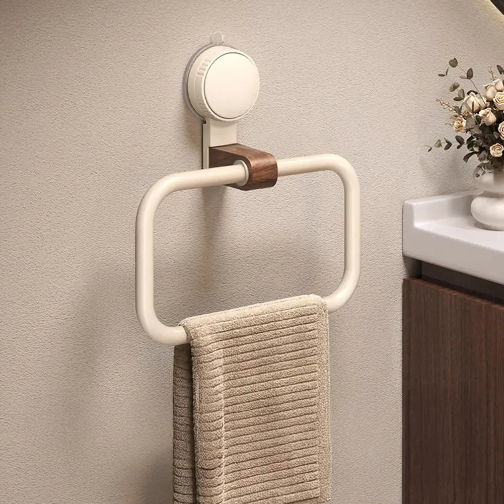 IonGrip Towel Holder with 180° Pivot – Durable Stainless Steel and Walnut Design 