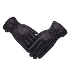 Ivo Men's Leather Gloves | Premium Lambskin, Winter Warmth 