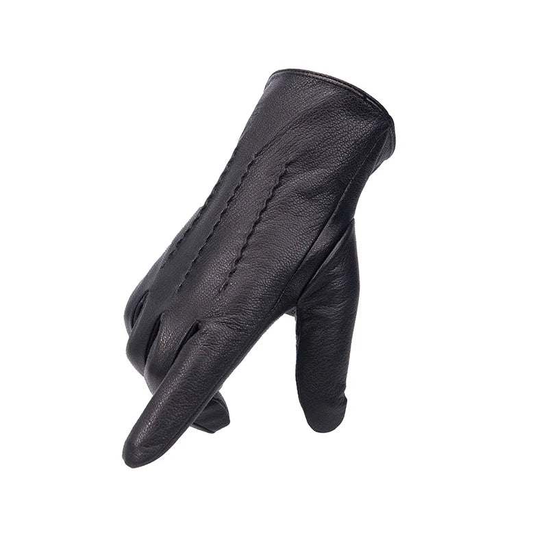 Ivo Men's Leather Gloves | Premium Lambskin, Winter Warmth 