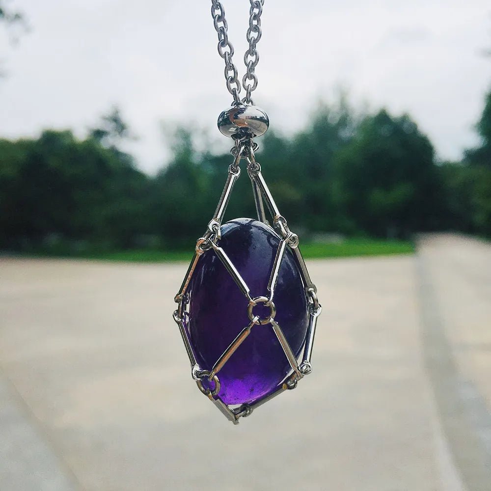 Jewelance Adjustable Necklace | Interchangeable Crystal Cage, Hypoallergenic Copper 
