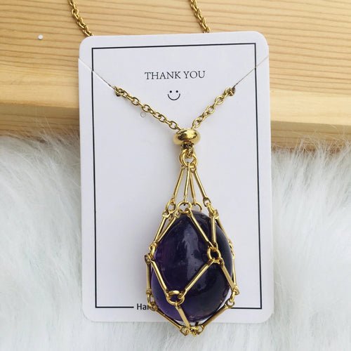 Jewelance Adjustable Necklace | Interchangeable Crystal Cage, Hypoallergenic Copper 