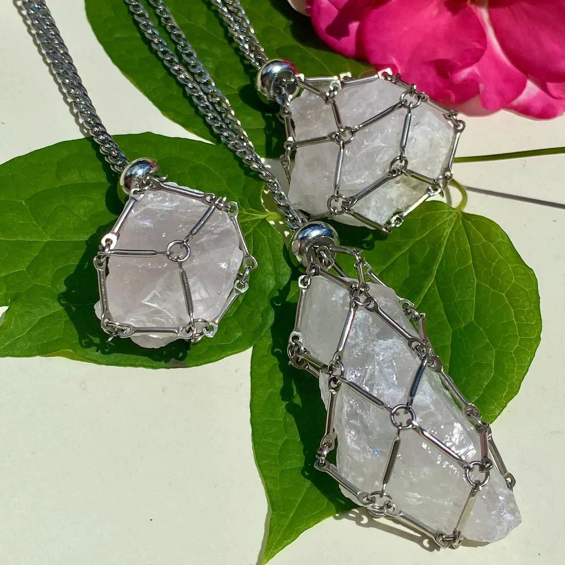 Jewelance Adjustable Necklace | Interchangeable Crystal Cage, Hypoallergenic Copper 