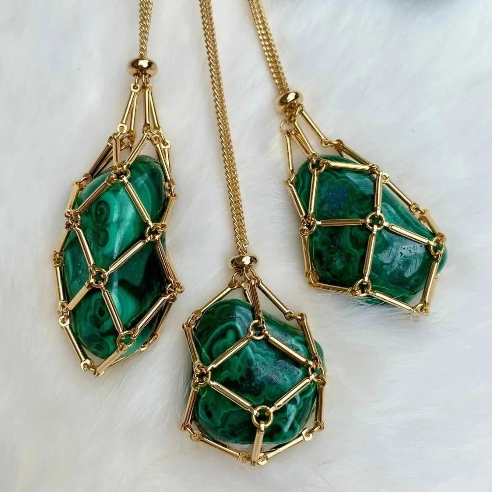Jewelance Adjustable Necklace | Interchangeable Crystal Cage, Hypoallergenic Copper 