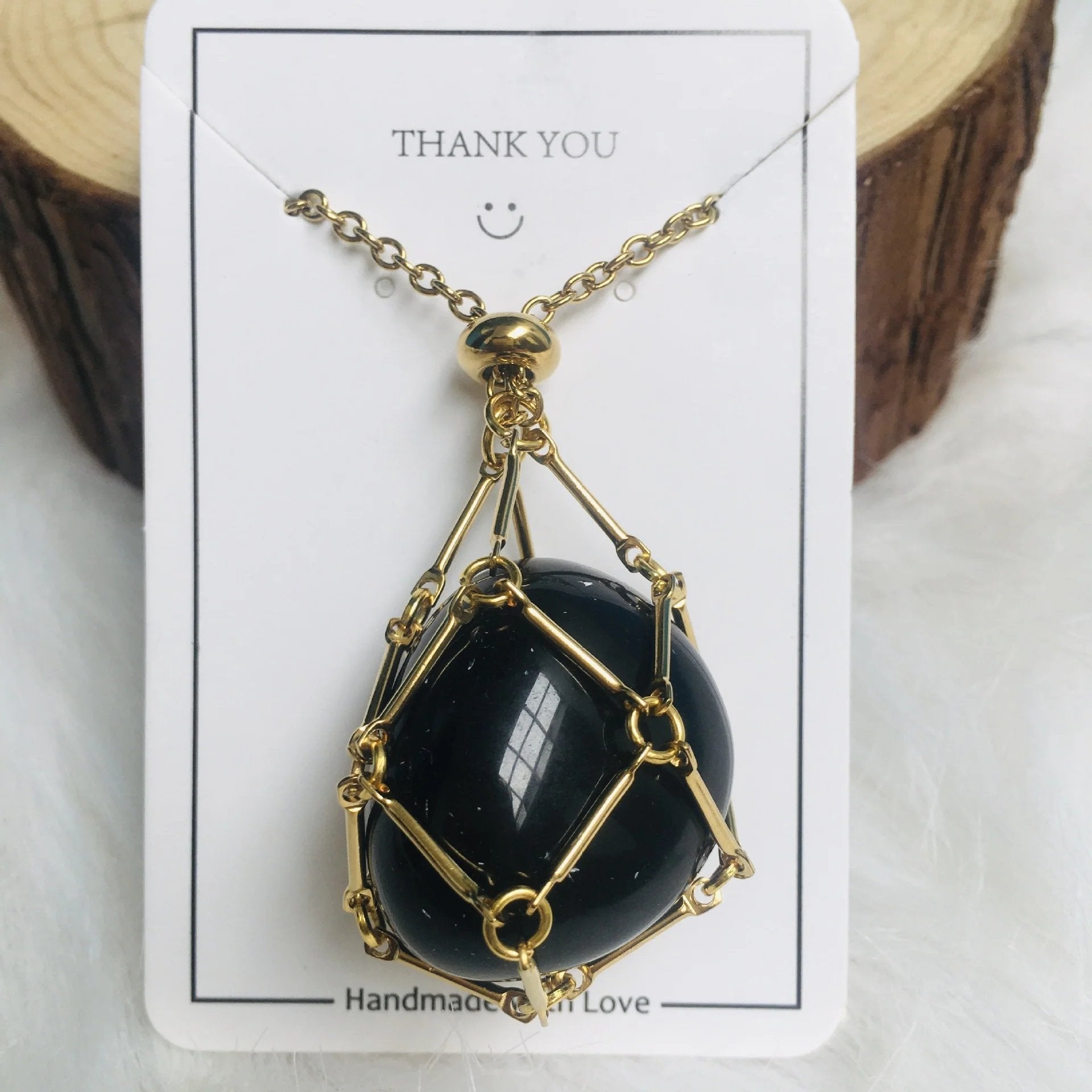 Jewelance Adjustable Necklace | Interchangeable Crystal Cage, Hypoallergenic Copper 