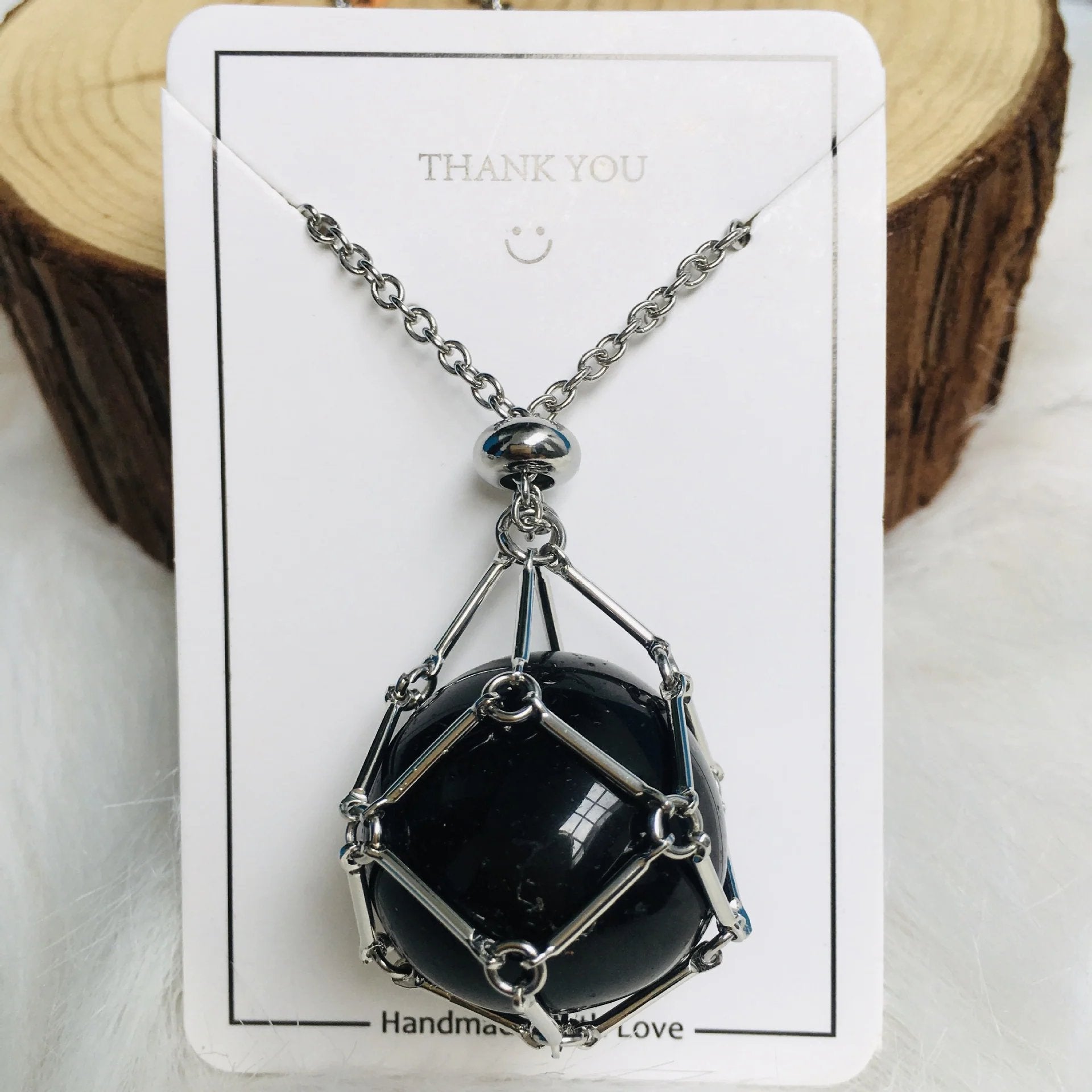 Jewelance Adjustable Necklace | Interchangeable Crystal Cage, Hypoallergenic Copper 