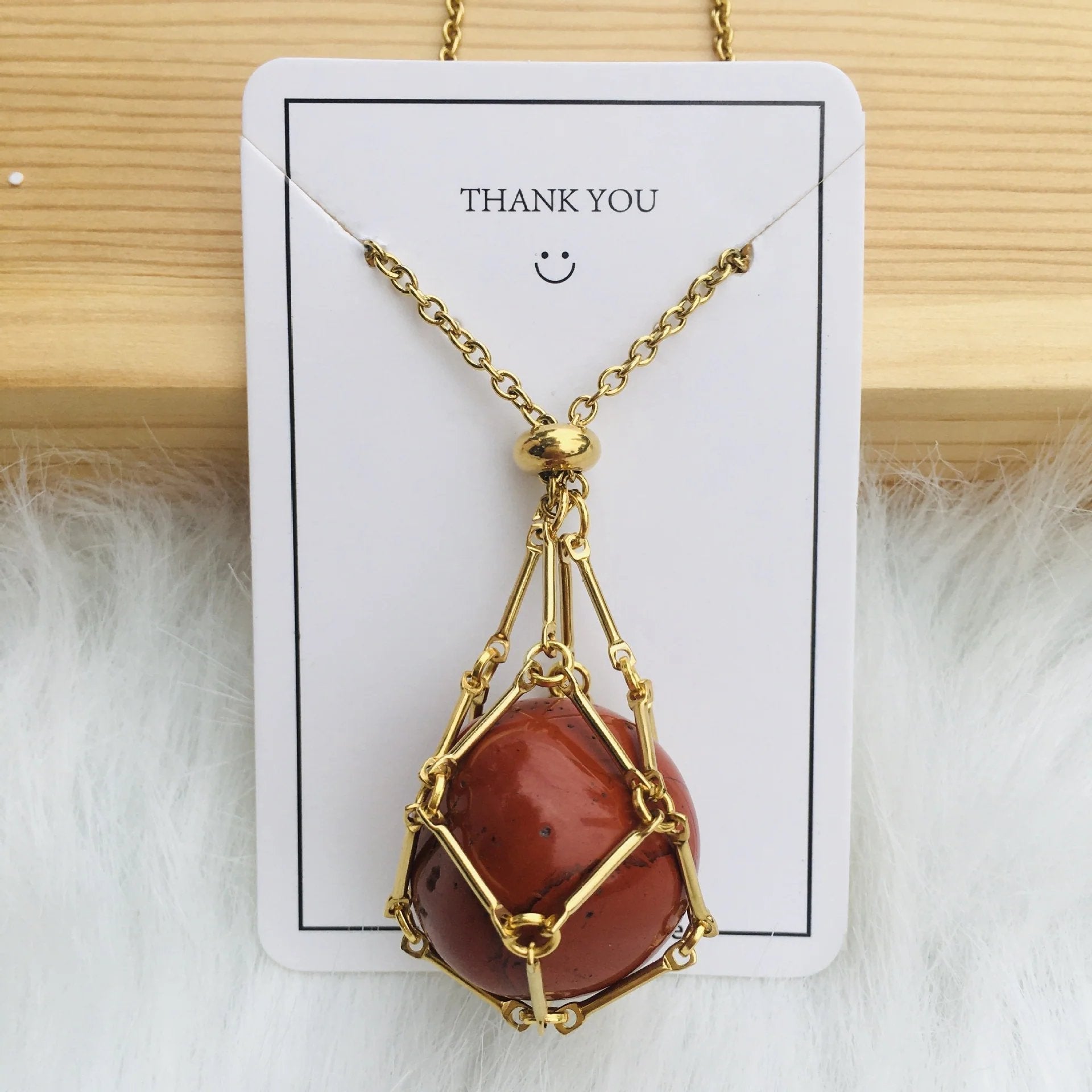 Jewelance Adjustable Necklace | Interchangeable Crystal Cage, Hypoallergenic Copper 