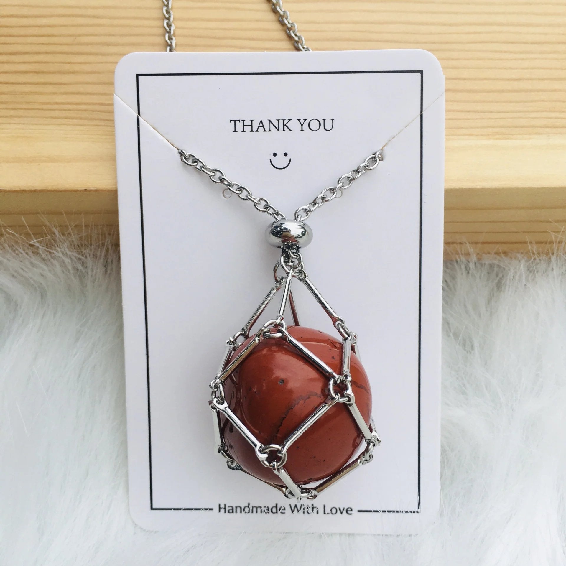Jewelance Adjustable Necklace | Interchangeable Crystal Cage, Hypoallergenic Copper 