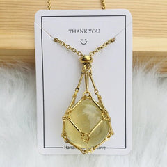 Jewelance Adjustable Necklace | Interchangeable Crystal Cage, Hypoallergenic Copper 