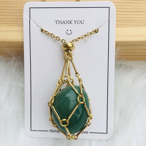 Jewelance Adjustable Necklace | Interchangeable Crystal Cage, Hypoallergenic Copper 
