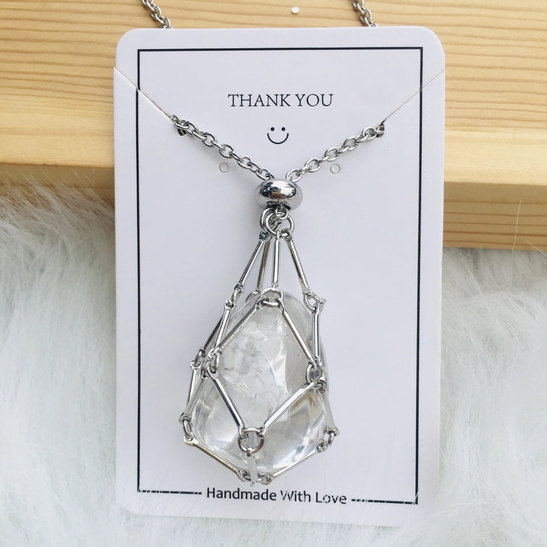 Jewelance Adjustable Necklace | Interchangeable Crystal Cage, Hypoallergenic Copper 