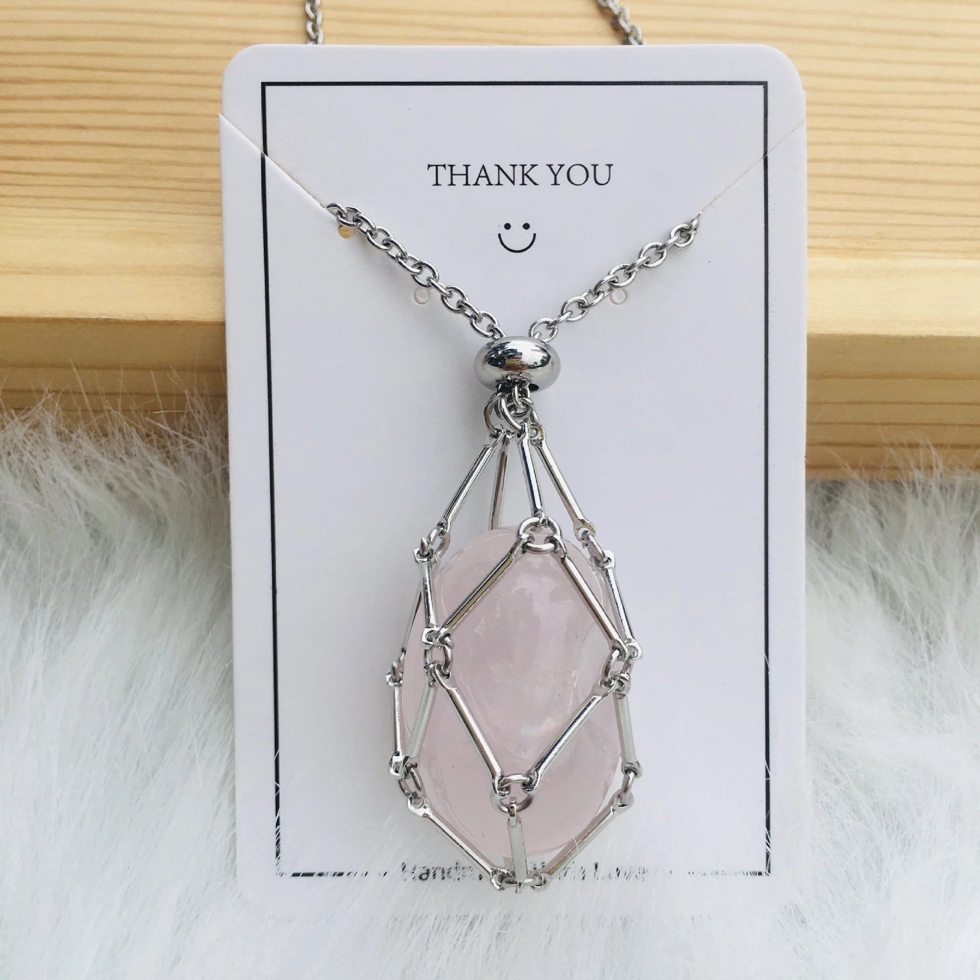 Jewelance Adjustable Necklace | Interchangeable Crystal Cage, Hypoallergenic Copper 