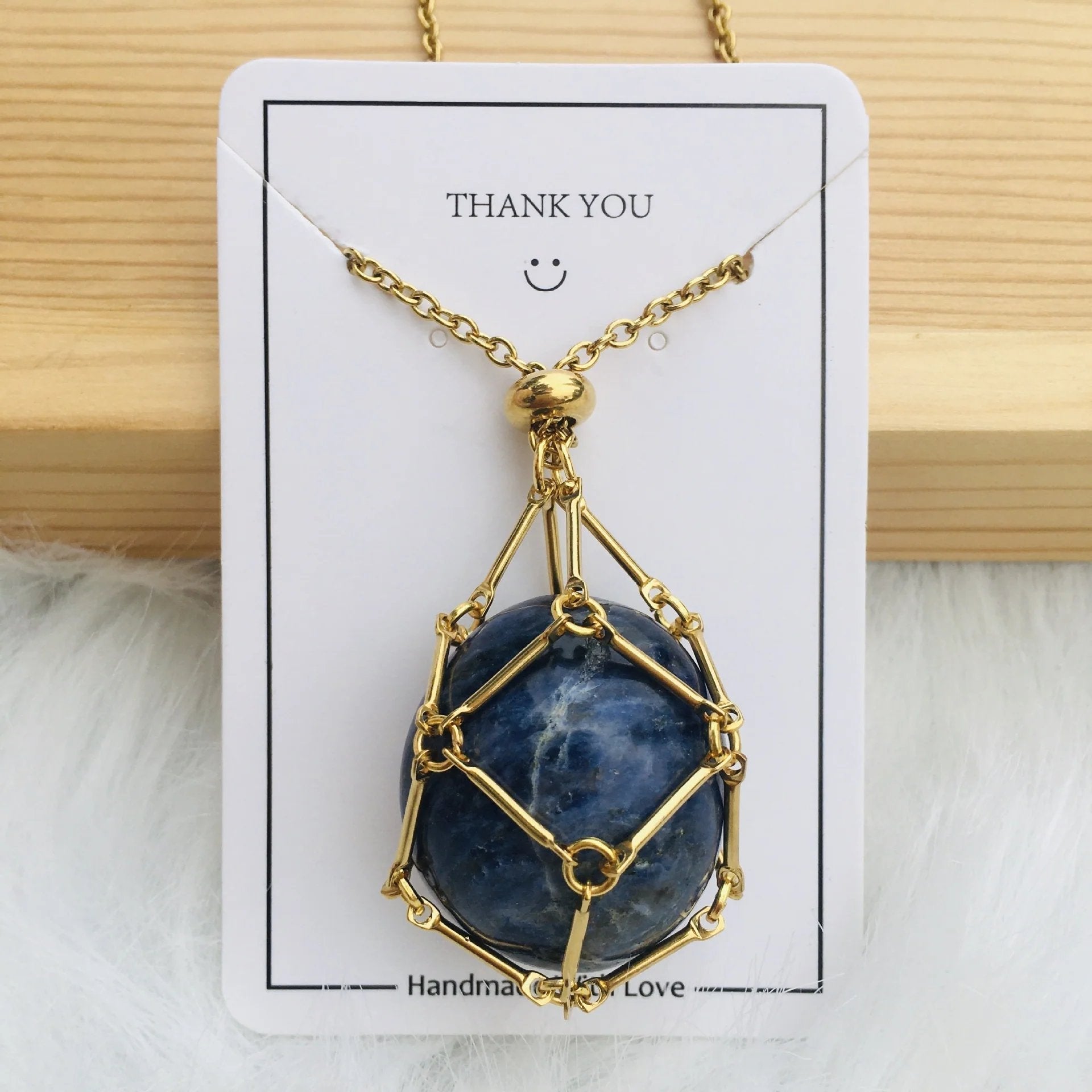 Jewelance Adjustable Necklace | Interchangeable Crystal Cage, Hypoallergenic Copper 