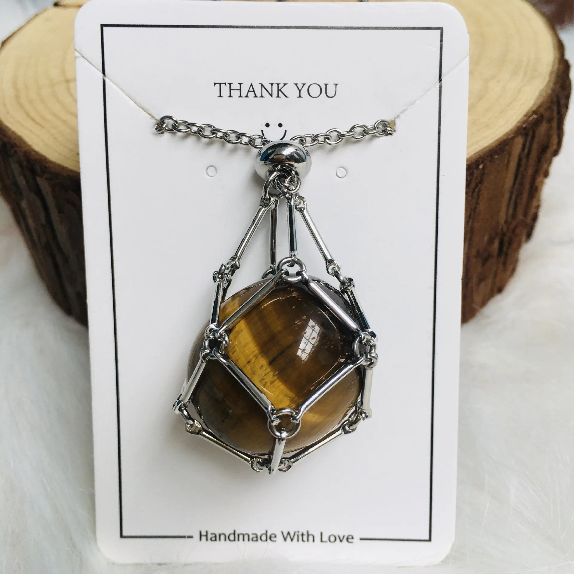 Jewelance Adjustable Necklace | Interchangeable Crystal Cage, Hypoallergenic Copper 