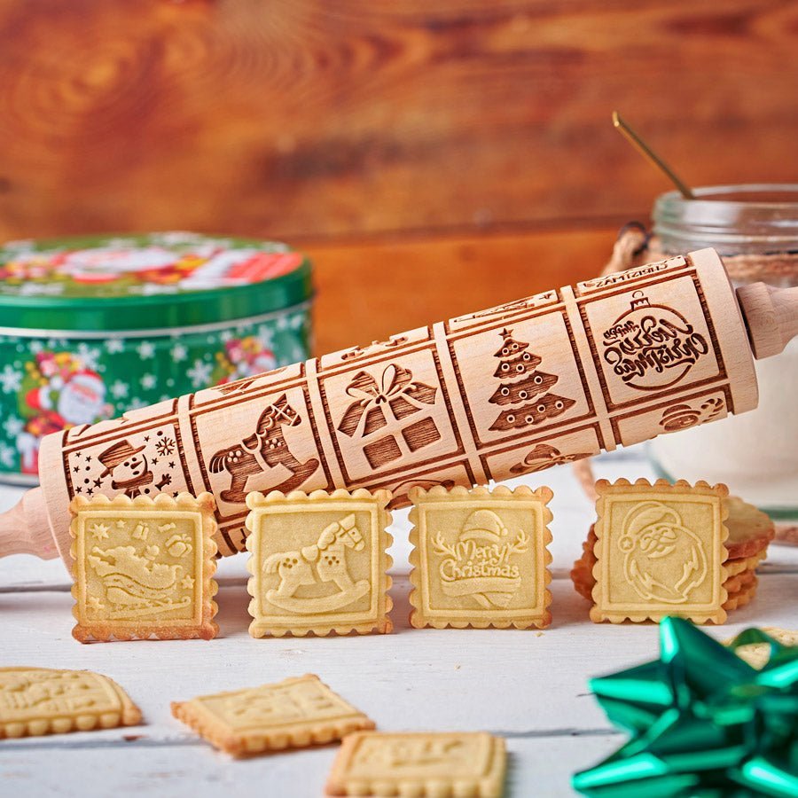 Joyeux Noel Embossed Rolling Pin™ — Turn Every Bake Into a Showstopping Masterpiece That Wows and Delights 