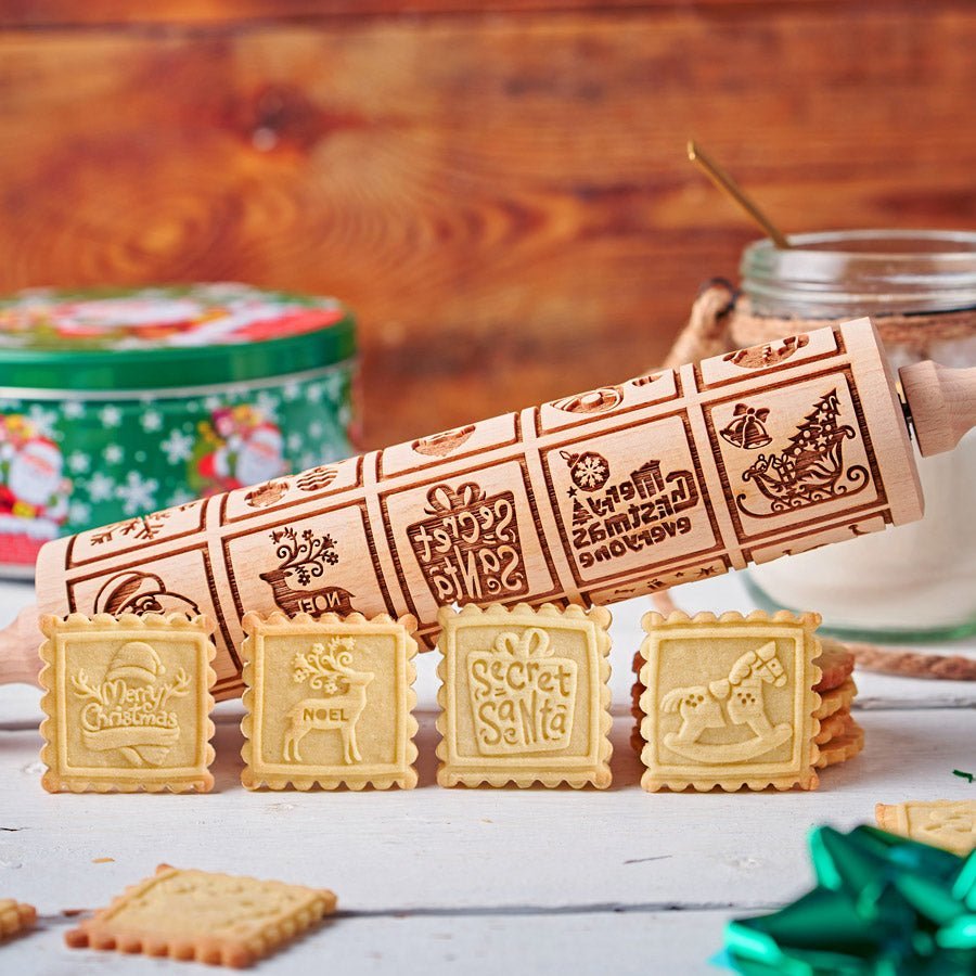 Joyeux Noel Embossed Rolling Pin™ — Turn Every Bake Into a Showstopping Masterpiece That Wows and Delights 