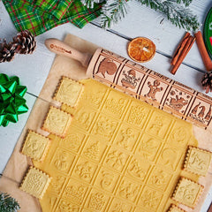 Joyeux Noel Embossed Rolling Pin™ — Turn Every Bake Into a Showstopping Masterpiece That Wows and Delights 