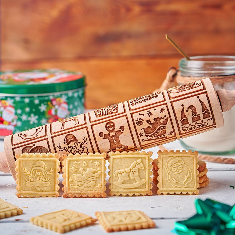 Joyeux Noel Embossed Rolling Pin™ — Turn Every Bake Into a Showstopping Masterpiece That Wows and Delights 