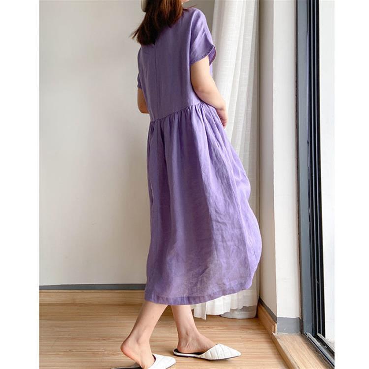 Juniper Linen-Cotton Maxi Dress | Breathable Easy-Care Warm Weather Style 