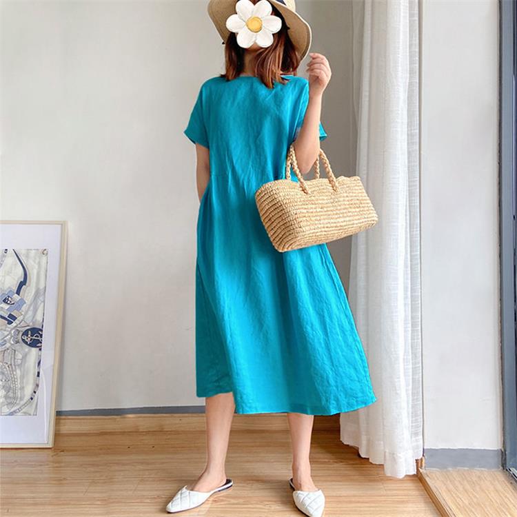 Juniper Linen-Cotton Maxi Dress | Breathable Easy-Care Warm Weather Style 