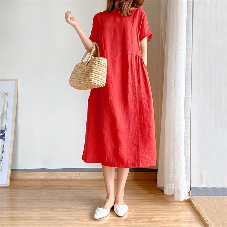 Juniper Linen-Cotton Maxi Dress | Breathable Easy-Care Warm Weather Style 