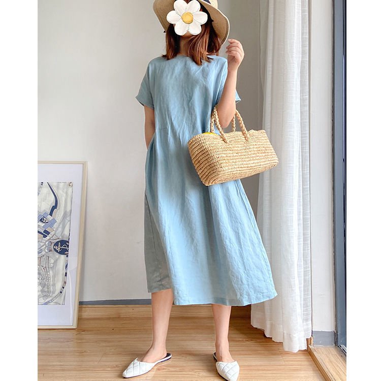 Juniper Linen-Cotton Maxi Dress | Breathable Easy-Care Warm Weather Style 