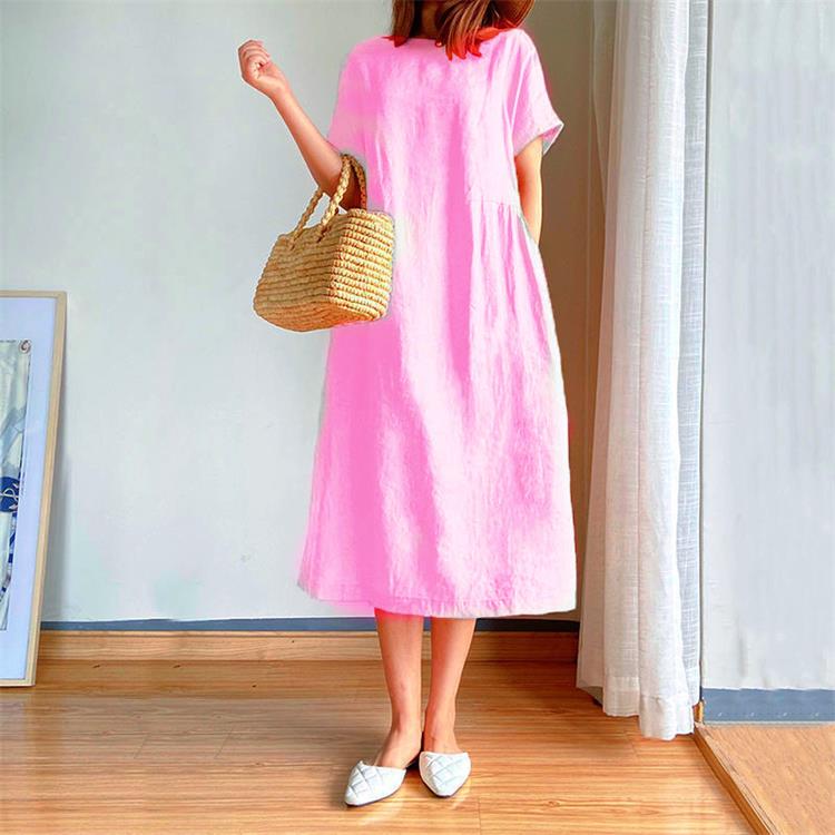 Juniper Linen-Cotton Maxi Dress | Breathable Easy-Care Warm Weather Style 