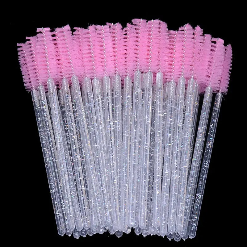 kekelala Crystal Disposable Eyelash & Mascara Wand Brushes, 50-Pack dylinoshop