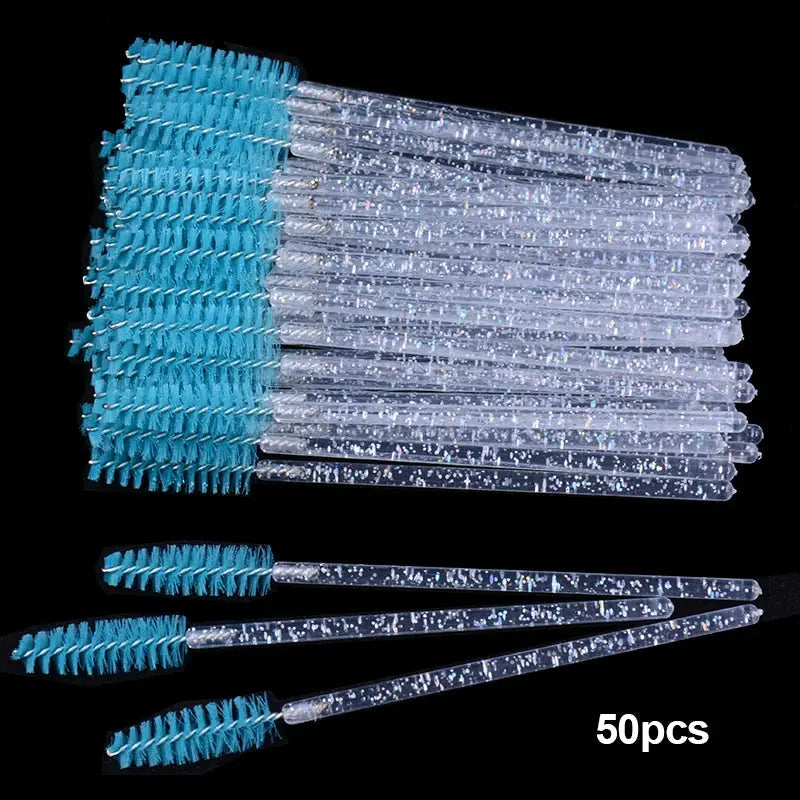 kekelala Crystal Disposable Eyelash & Mascara Wand Brushes, 50-Pack dylinoshop