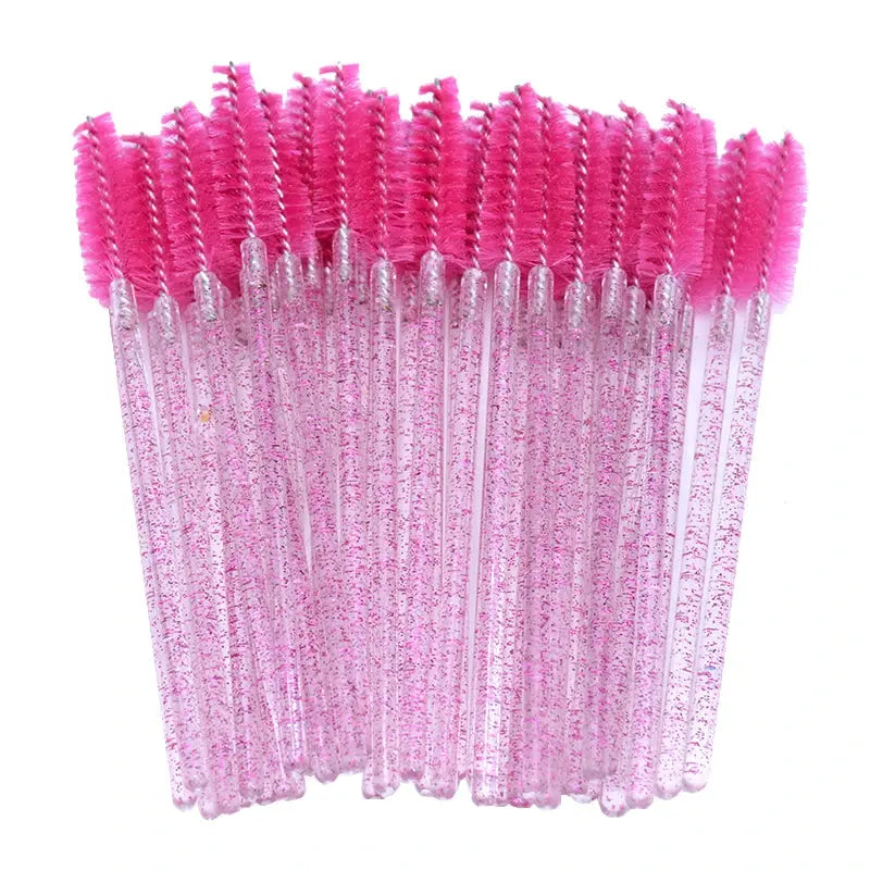 kekelala Crystal Disposable Eyelash & Mascara Wand Brushes, 50-Pack dylinoshop