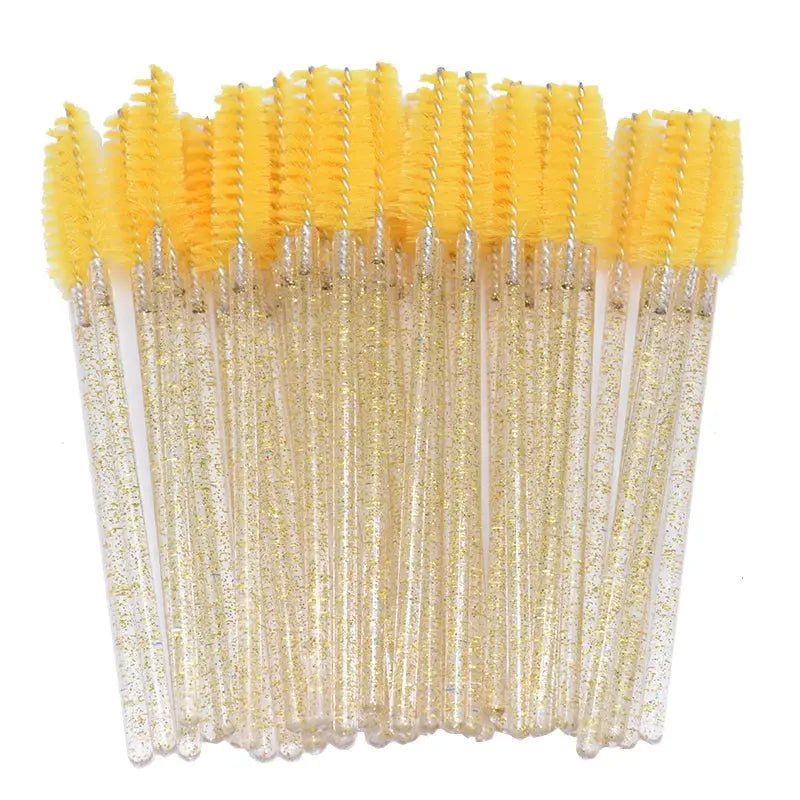 kekelala Crystal Disposable Eyelash & Mascara Wand Brushes, 50-Pack dylinoshop