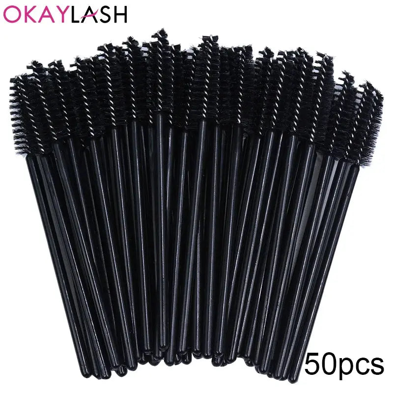 kekelala Crystal Disposable Eyelash & Mascara Wand Brushes, 50-Pack dylinoshop