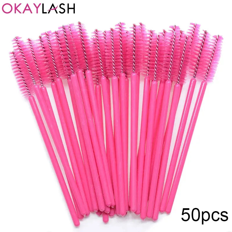 kekelala Crystal Disposable Eyelash & Mascara Wand Brushes, 50-Pack dylinoshop