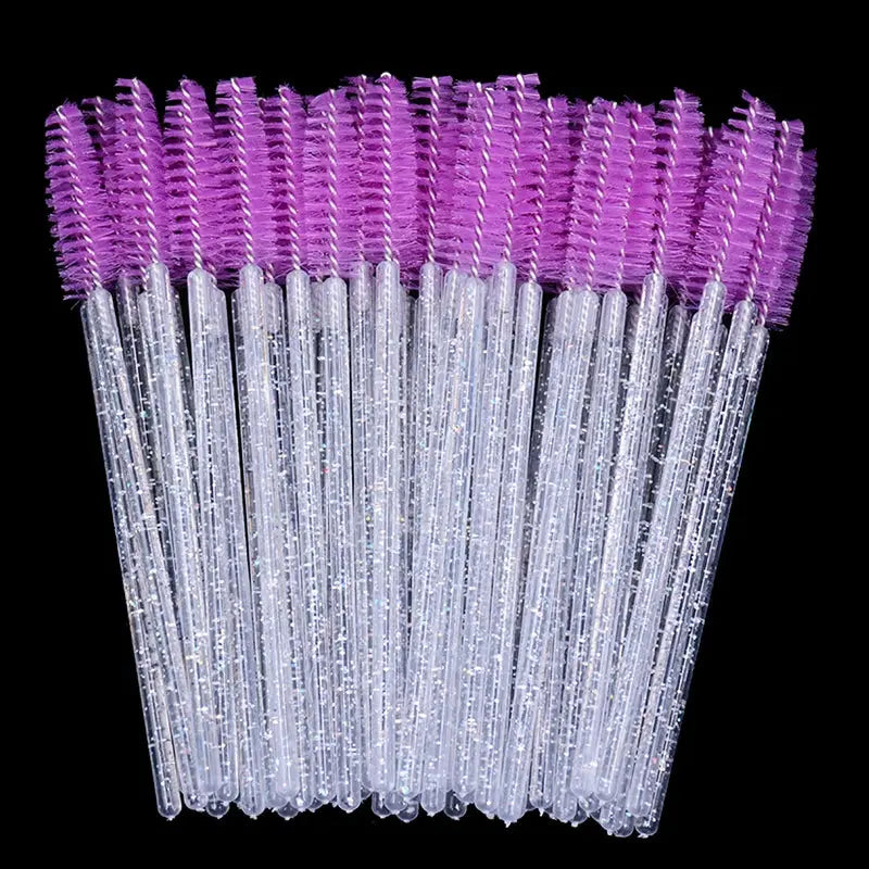 kekelala Crystal Disposable Eyelash & Mascara Wand Brushes, 50-Pack dylinoshop