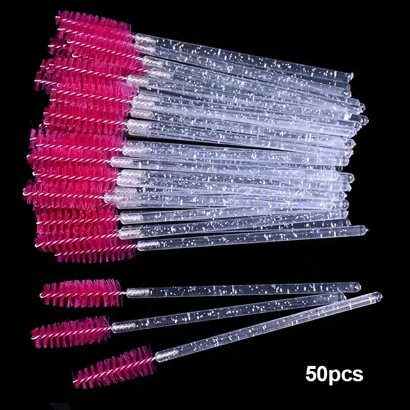 kekelala Crystal Disposable Eyelash & Mascara Wand Brushes, 50-Pack dylinoshop