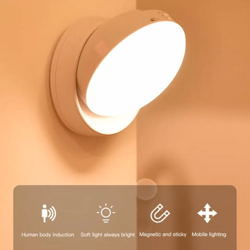 LED Motion Sensor Wall Light – Energy-Efficient Indoor Lighting with Adjustable Direction 