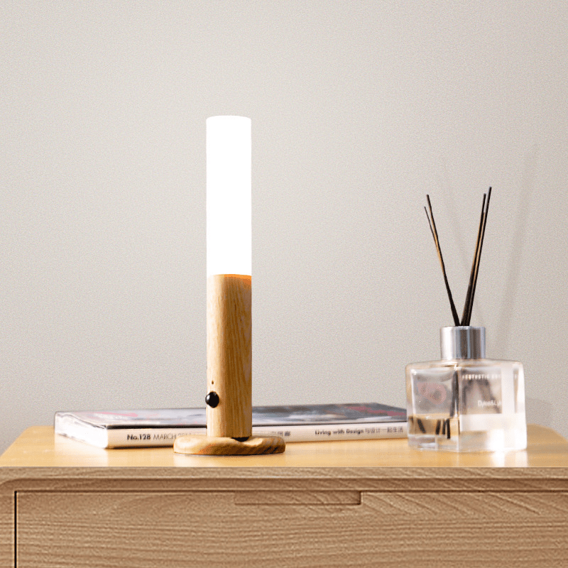 LED Motion Sensor Wall Light with Wooden Base – Energy Efficient and Stylish Design 