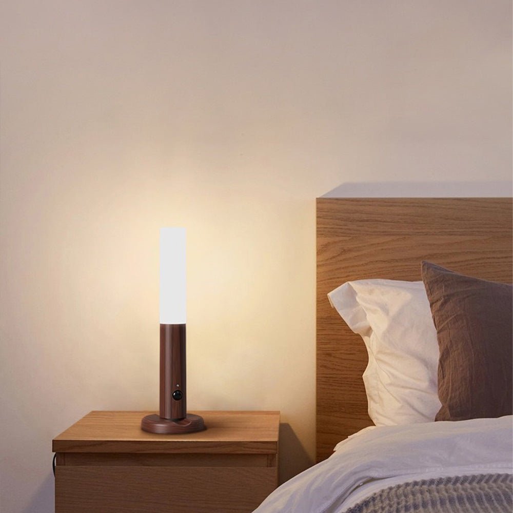 LED Motion Sensor Wall Light with Wooden Base – Energy Efficient and Stylish Design 