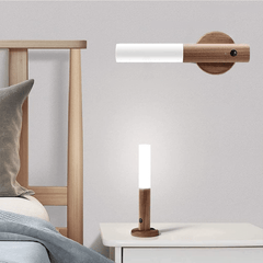 LED Motion Sensor Wall Light with Wooden Base – Energy Efficient and Stylish Design 