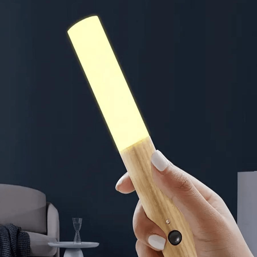 LED Motion Sensor Wall Light with Wooden Base – Energy Efficient and Stylish Design 