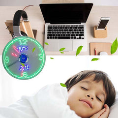 LiftAir USB Desk Fan | Time & Temperature Readout With Flexible Neck 